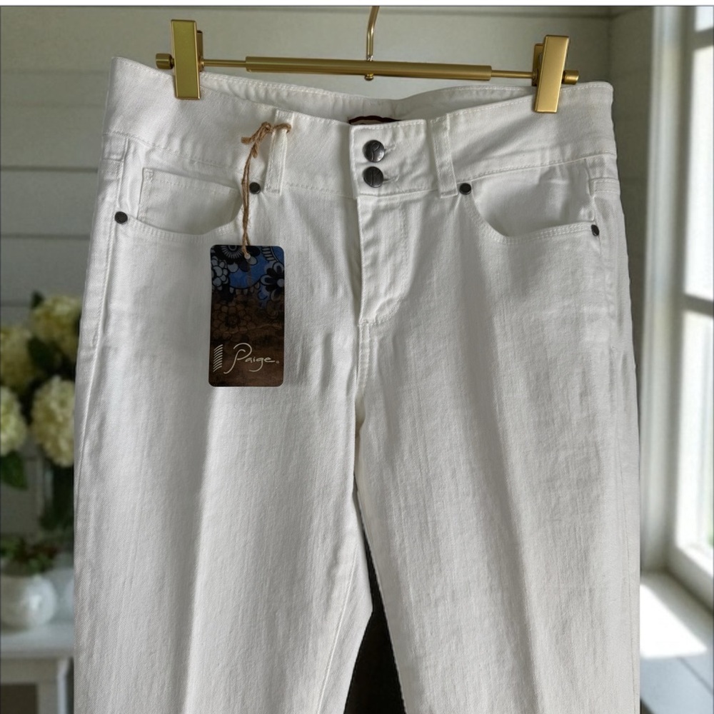 NWT PAIGE Women's Boot Cut Tonal Ecru Jeans - Picture 3 of 10